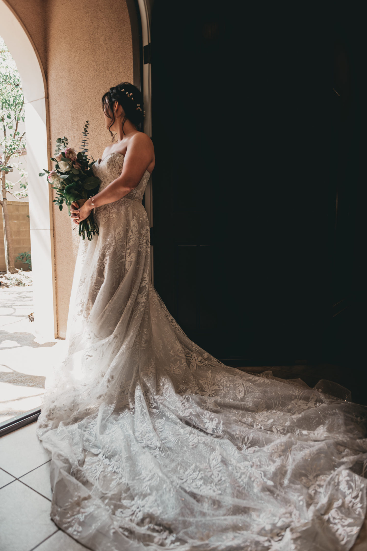 Green and Gold Boho Garden Wedding in Irvine, California