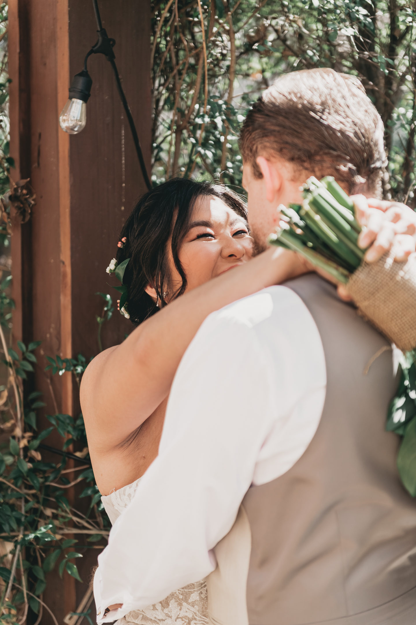 Green and Gold Boho Garden Wedding in Irvine, California