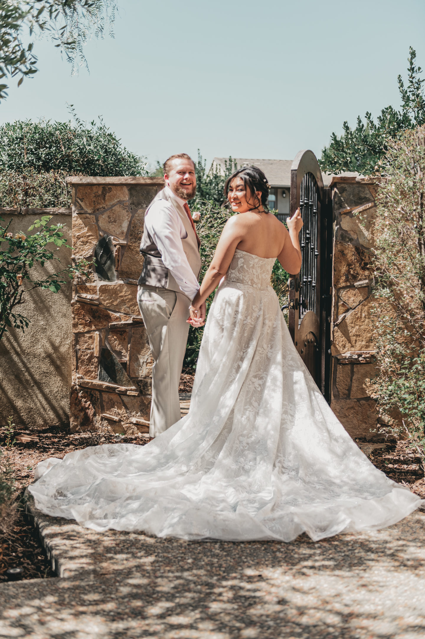 Green and Gold Boho Garden Wedding in Irvine, California