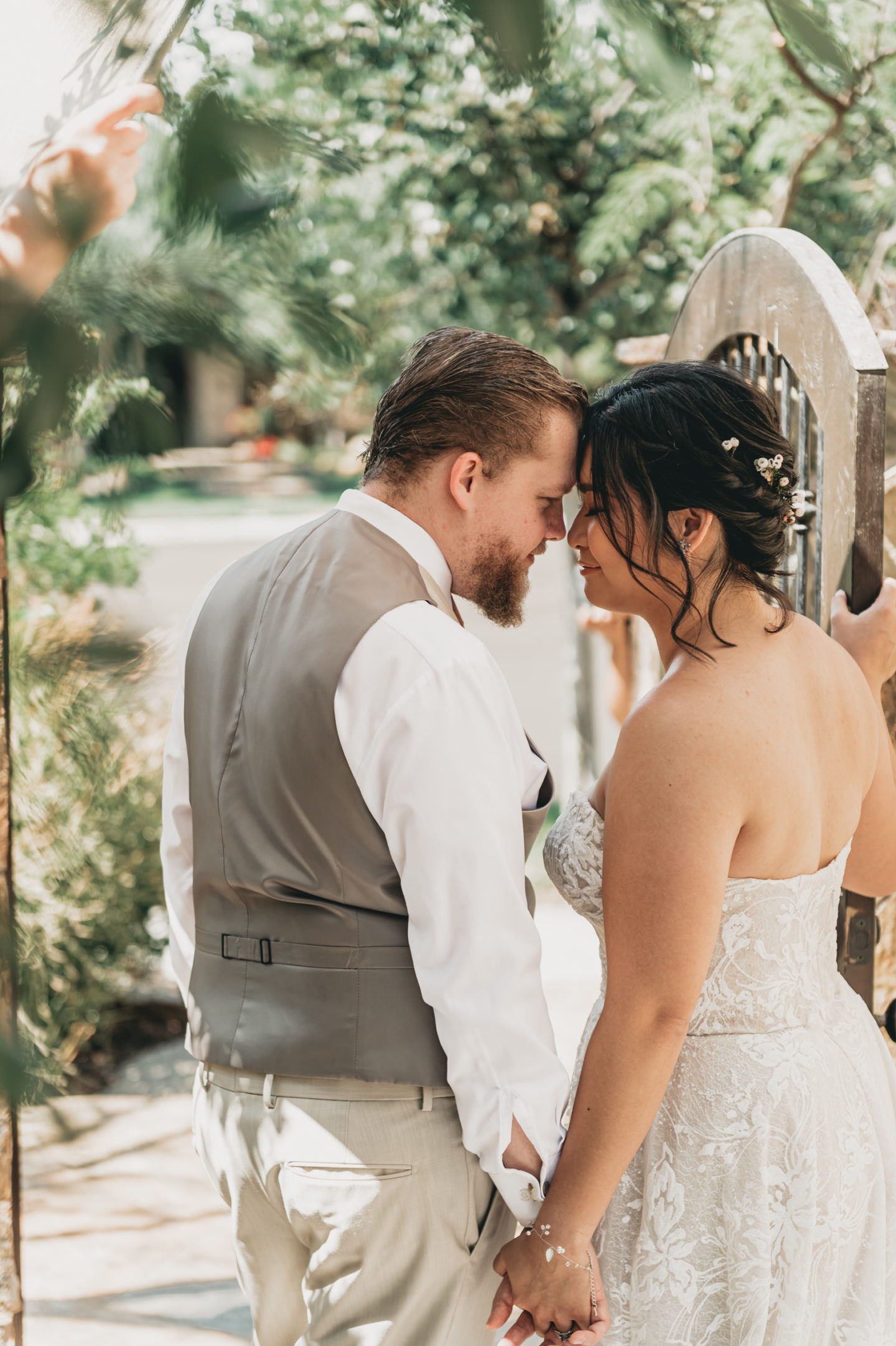 Green and Gold Boho Garden Wedding in Irvine, California