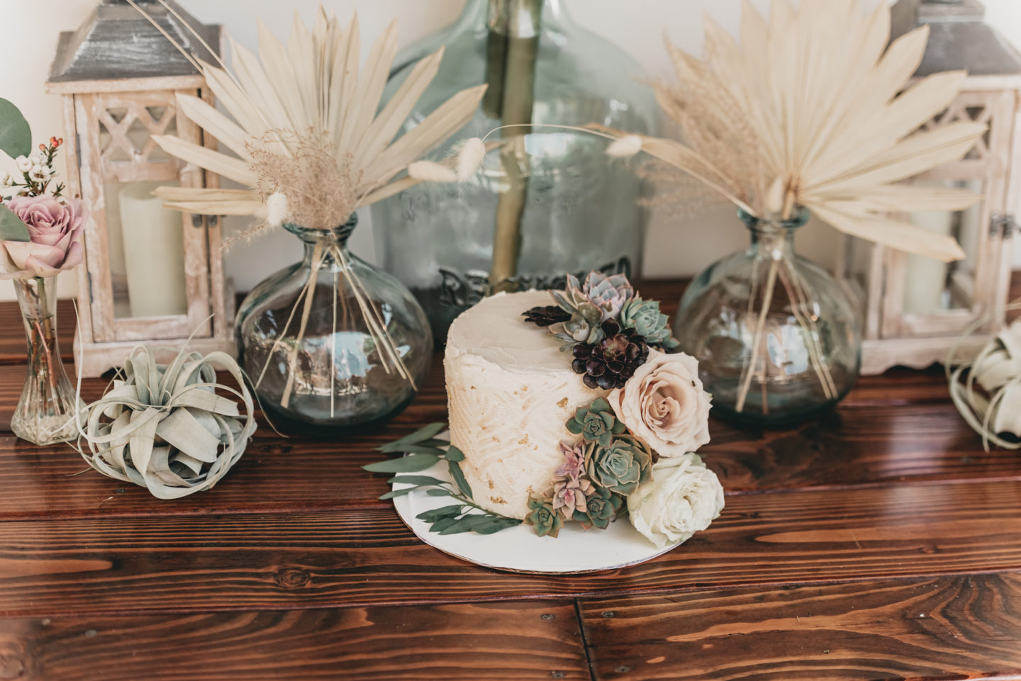 Pink White and Green Boho Garden Wedding in Irvine, California