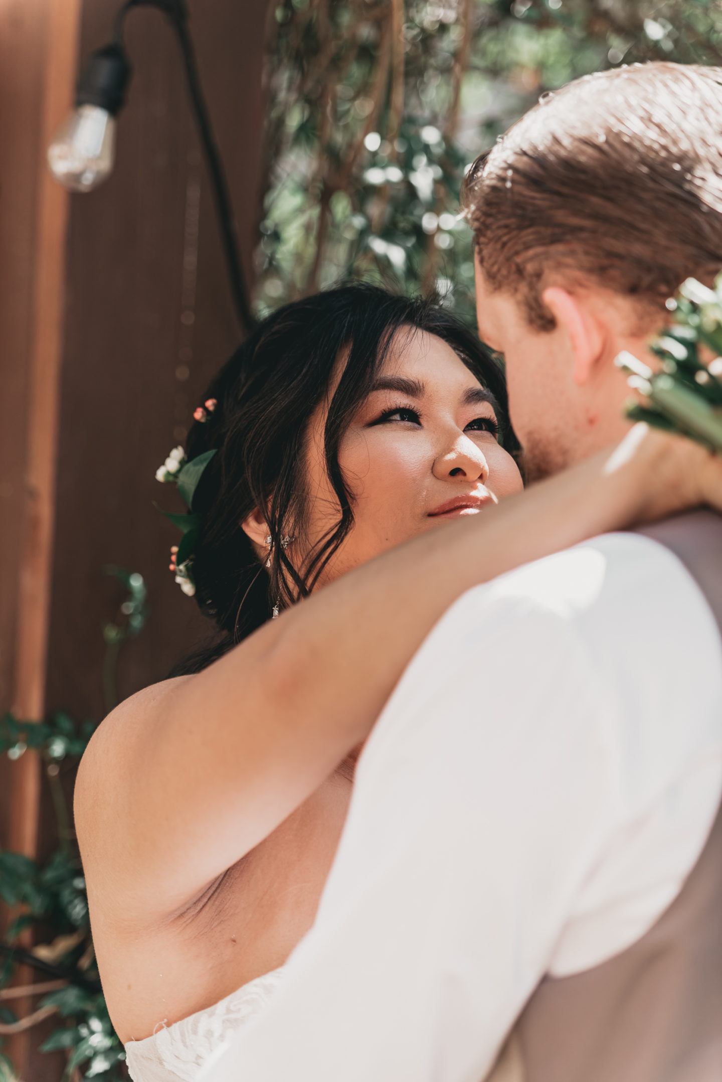 Green and Gold Boho Garden Wedding in Irvine, California