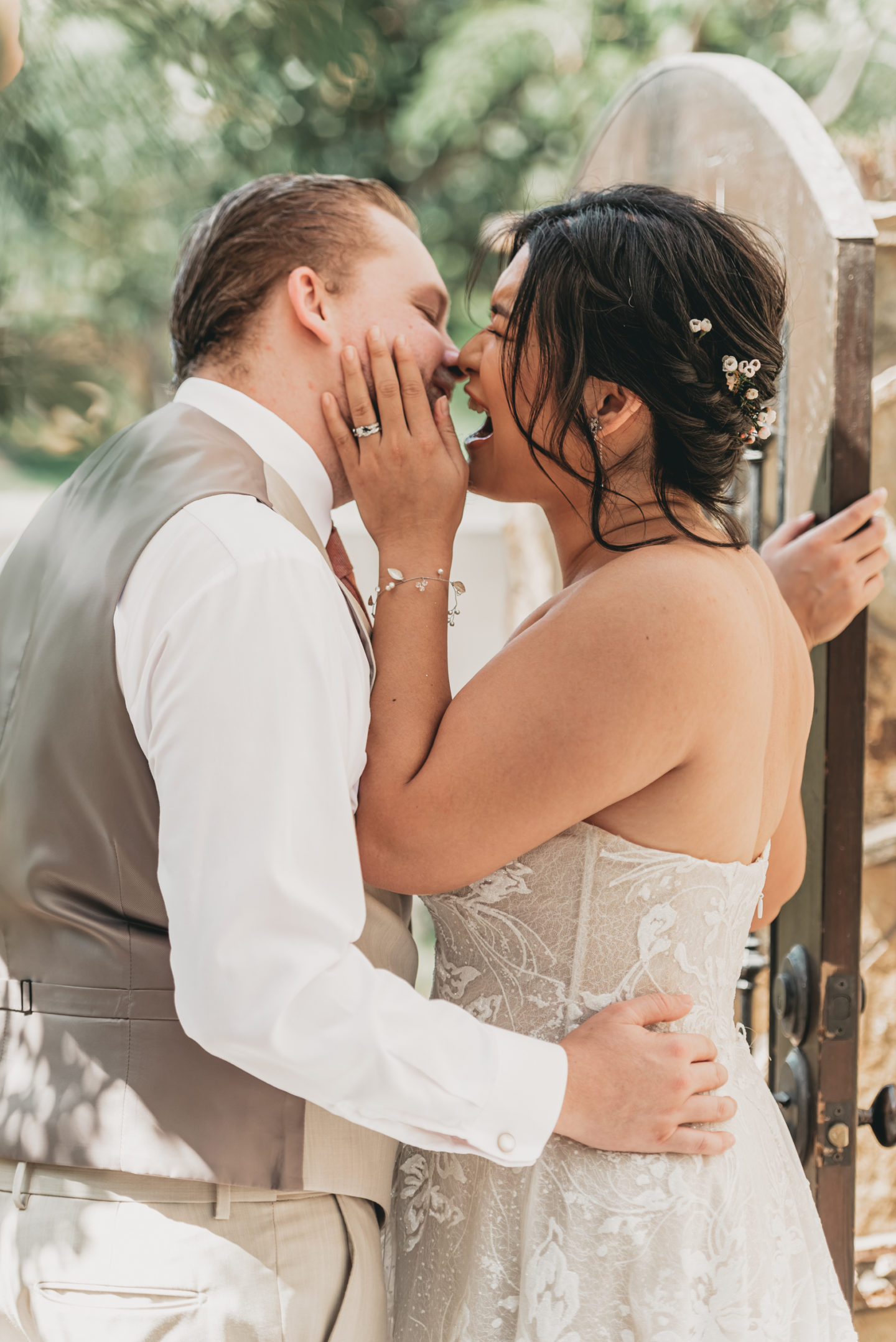 Green and Gold Boho Garden Wedding in Irvine, California