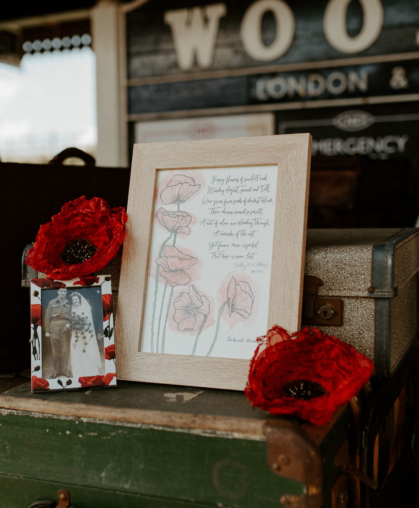 Vintage Railway Wedding Inspiration For 'The Poppy Appeal' 