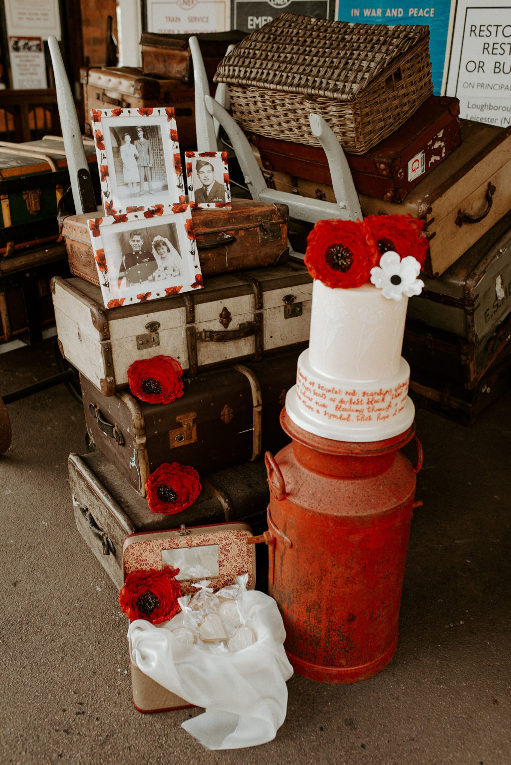 Vintage Railway Wedding Inspiration For 'The Poppy Appeal' 