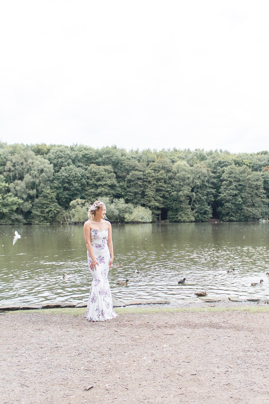 Dreamy Blush Wedding With Bespoke Floral Dress at Newmillerdam Yorkshire