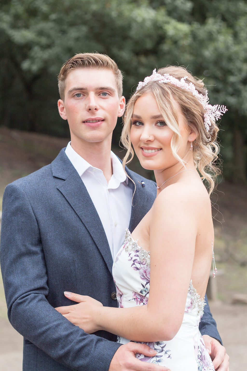 Dreamy Blush Wedding With Bespoke Floral Dress at Newmillerdam Yorkshire