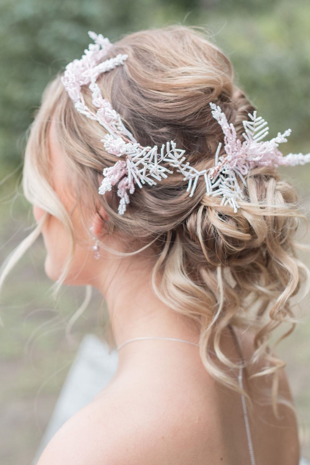 Dreamy Blush Wedding With Bespoke Floral Dress at Newmillerdam Yorkshire