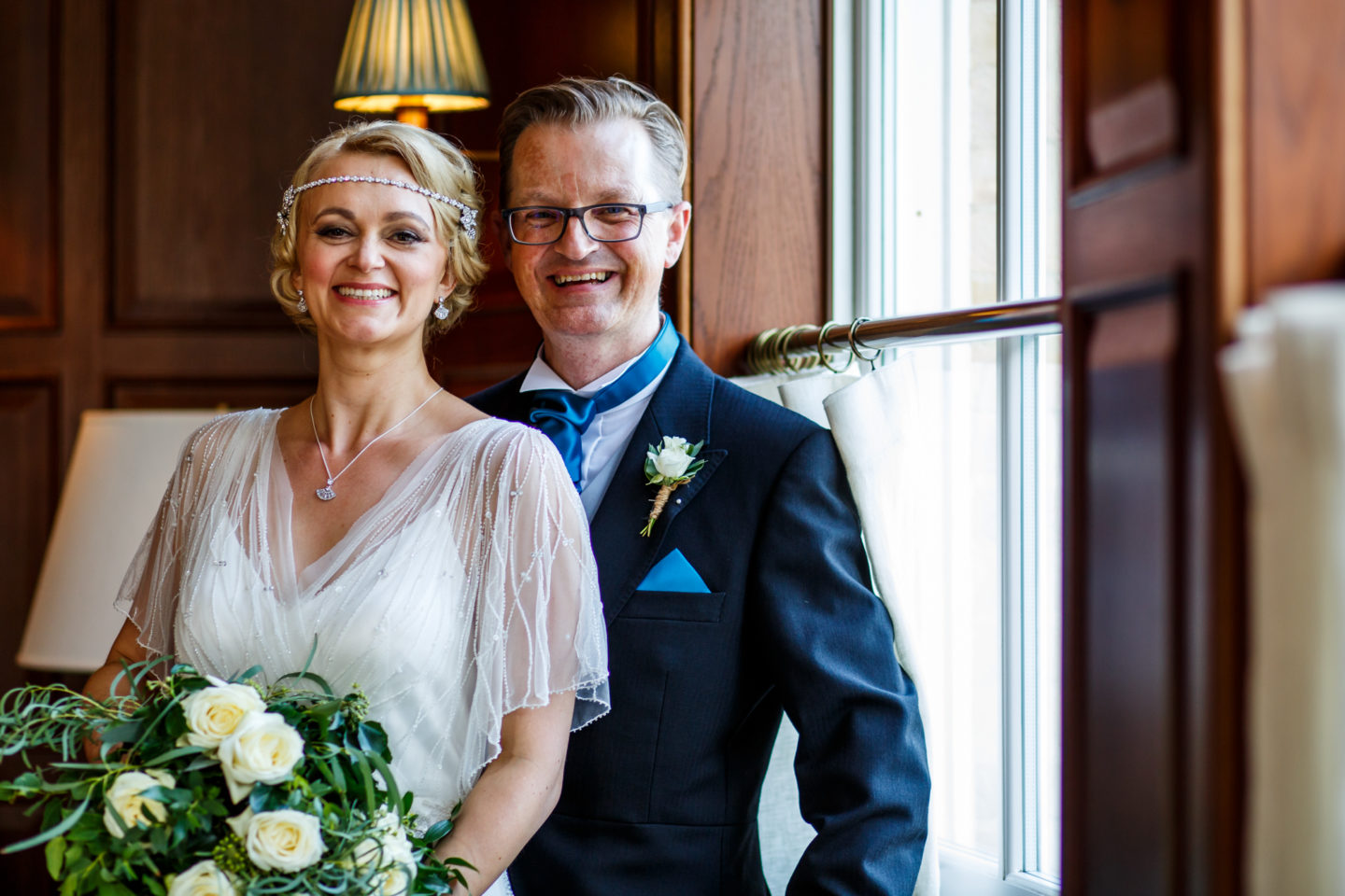 Intimate Wedding At Cambridge Registry Office With 1920s Inspired Wedding Dress