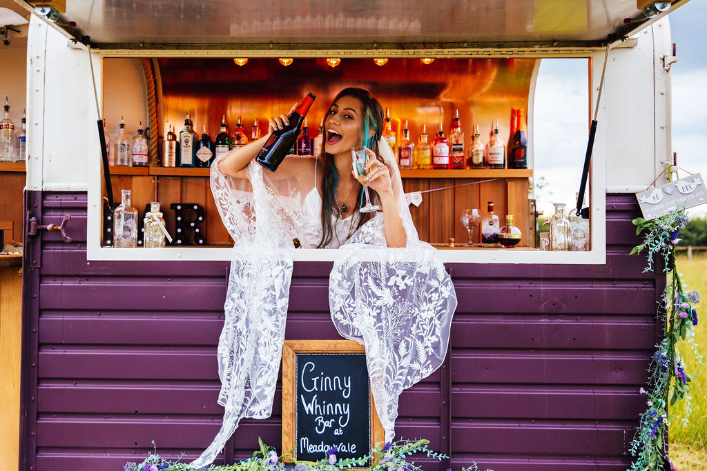 Intimate Forest Wedding At Meadow Vale With Bespoke Ombre Wedding Dress