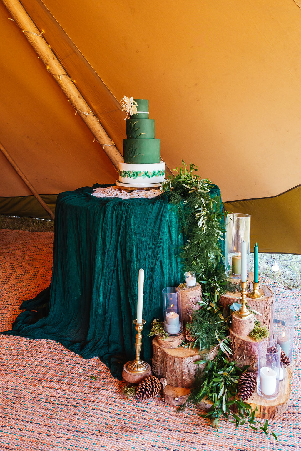 Intimate Forest Wedding At Meadow Vale With Bespoke Ombre Wedding Dress