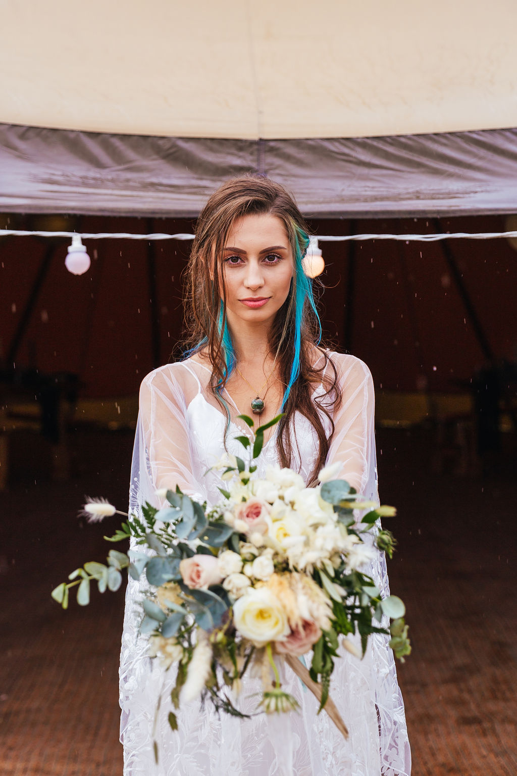 Intimate Forest Wedding At Meadow Vale With Bespoke Ombre Wedding Dress