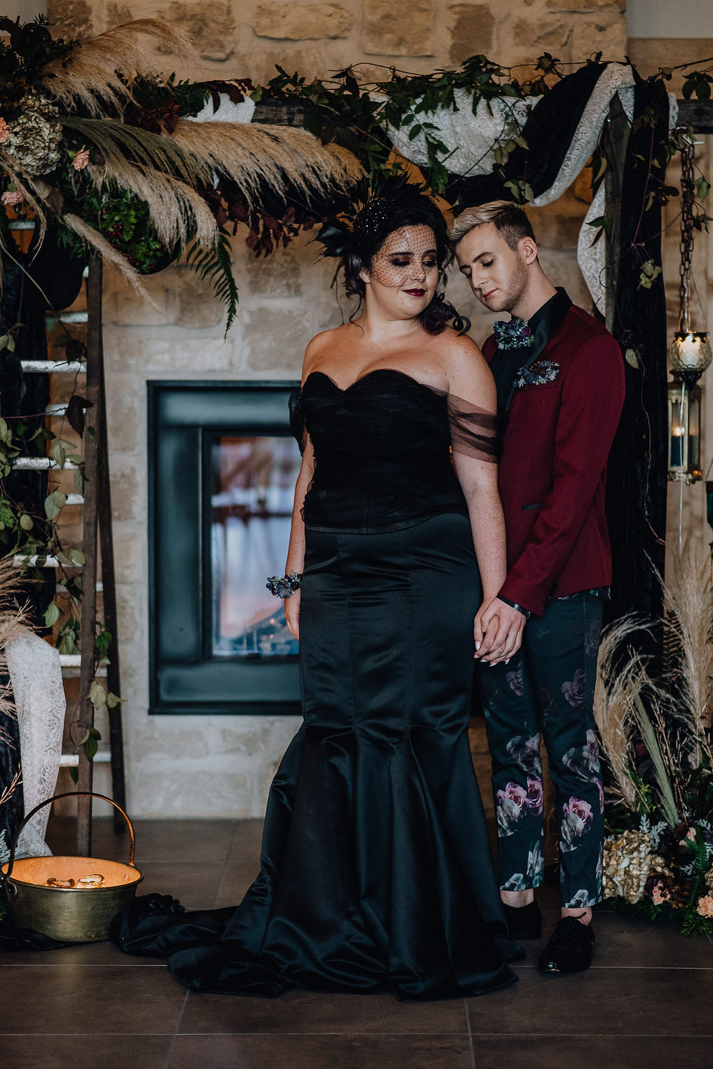 Boho Gothic Shoot With Black Wedding Dress at Roodlea Barn Ayrshire
