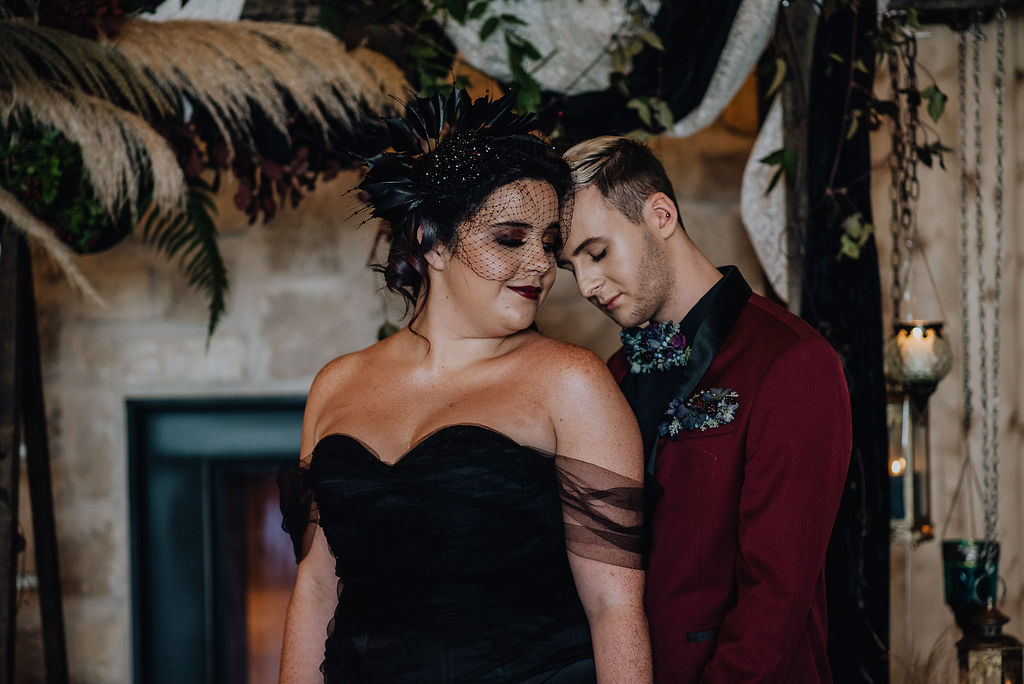 Boho Gothic Shoot With Black Wedding Dress at Roodlea Barn Ayrshire