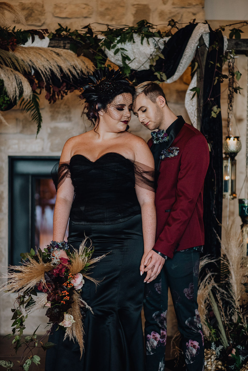 Boho Gothic Shoot With Black Wedding Dress at Roodlea Barn Ayrshire