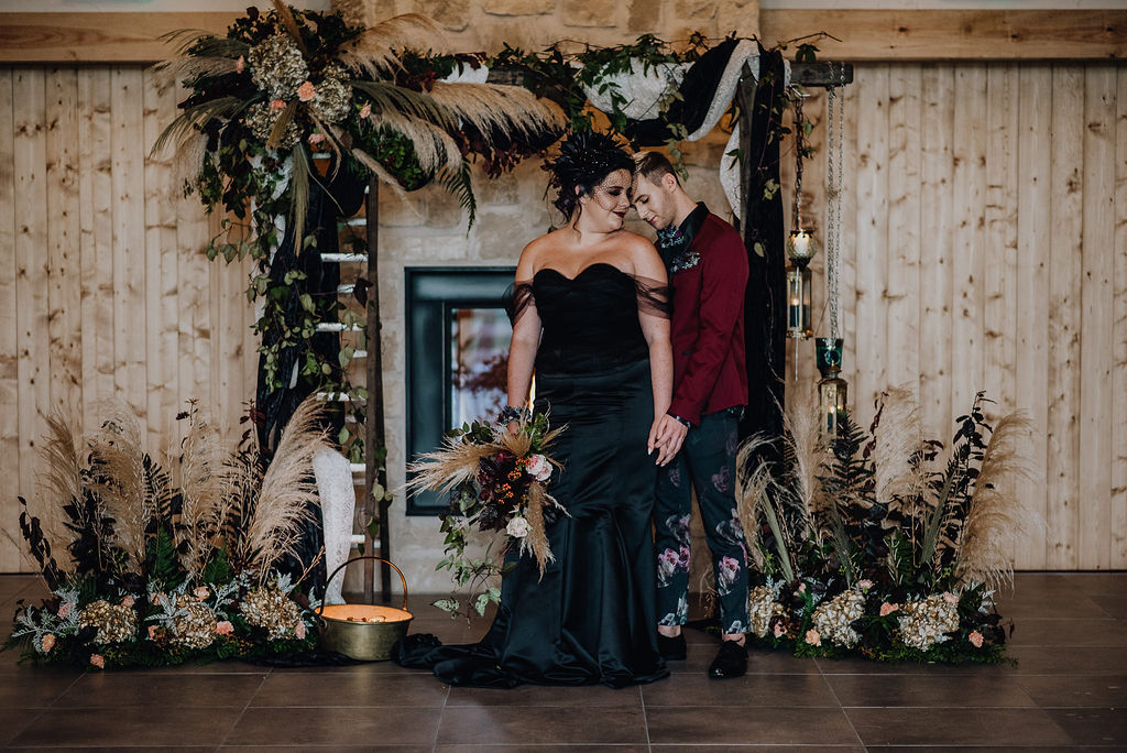 Boho Gothic Shoot With Black Wedding Dress at Roodlea Barn Ayrshire