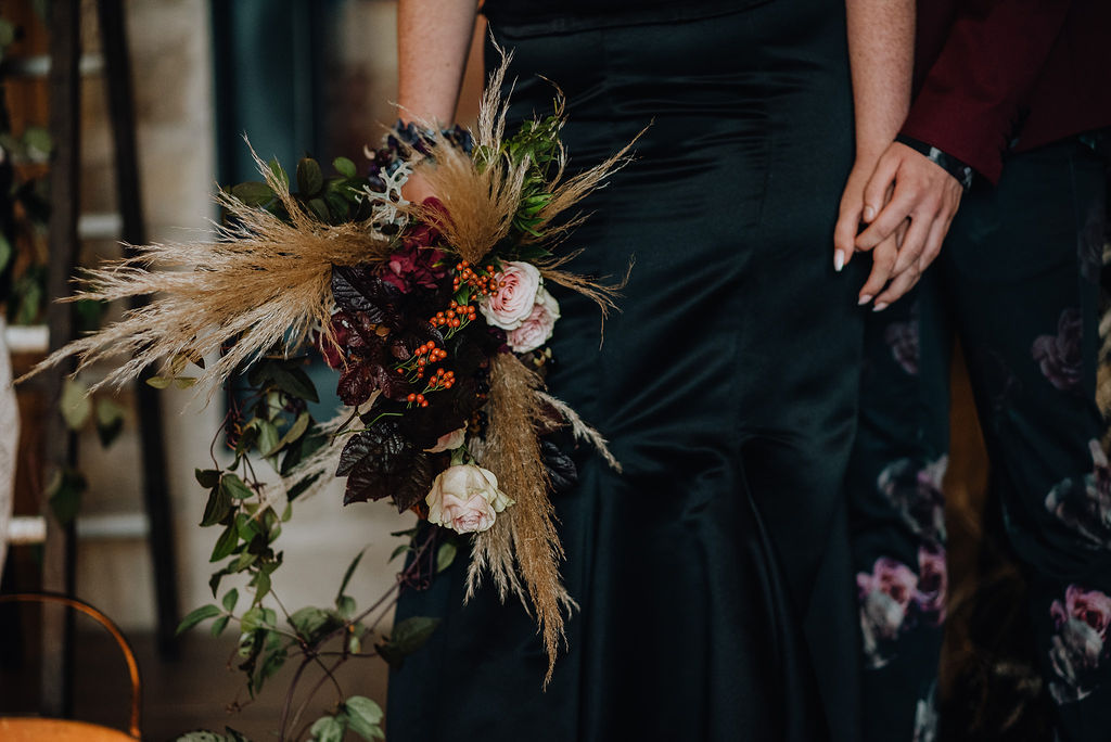 Boho Gothic Shoot With Black Wedding Dress at Roodlea Barn Ayrshire