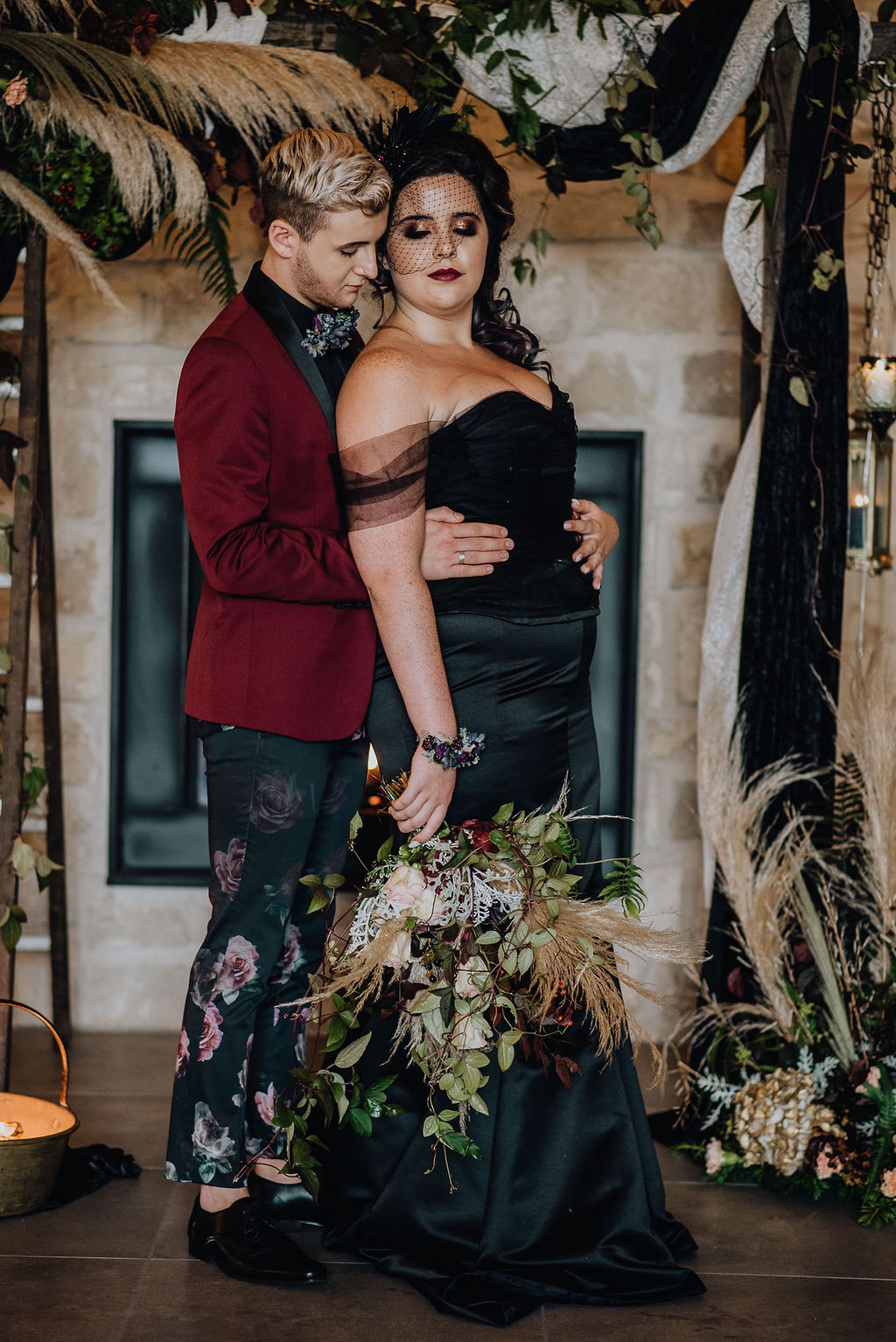 Boho Gothic Shoot With Black Wedding Dress at Roodlea Barn Ayrshire