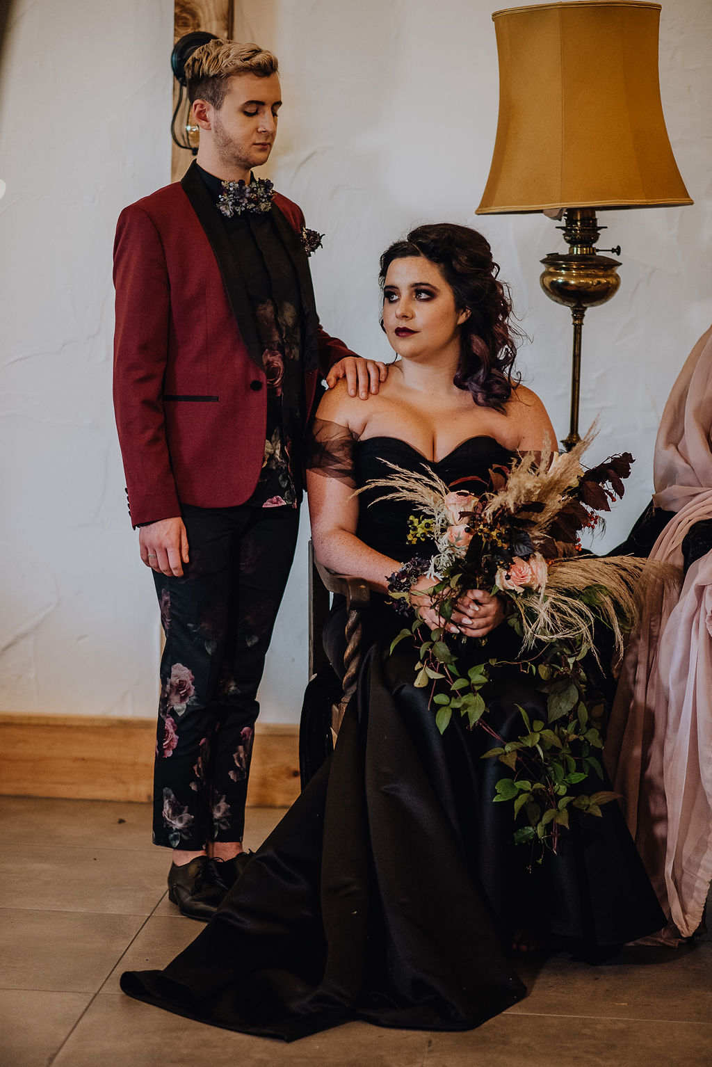 Boho Gothic Shoot With Black Wedding Dress at Roodlea Barn Ayrshire