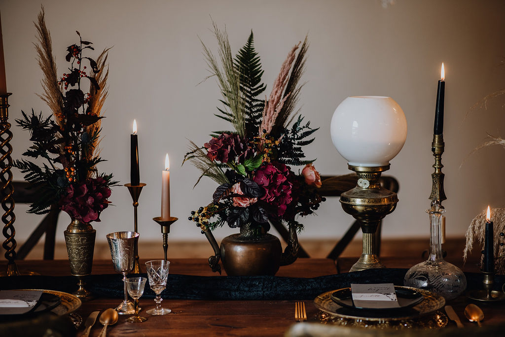 Boho Gothic Shoot With Black Wedding Dress at Roodlea Barn Ayrshire