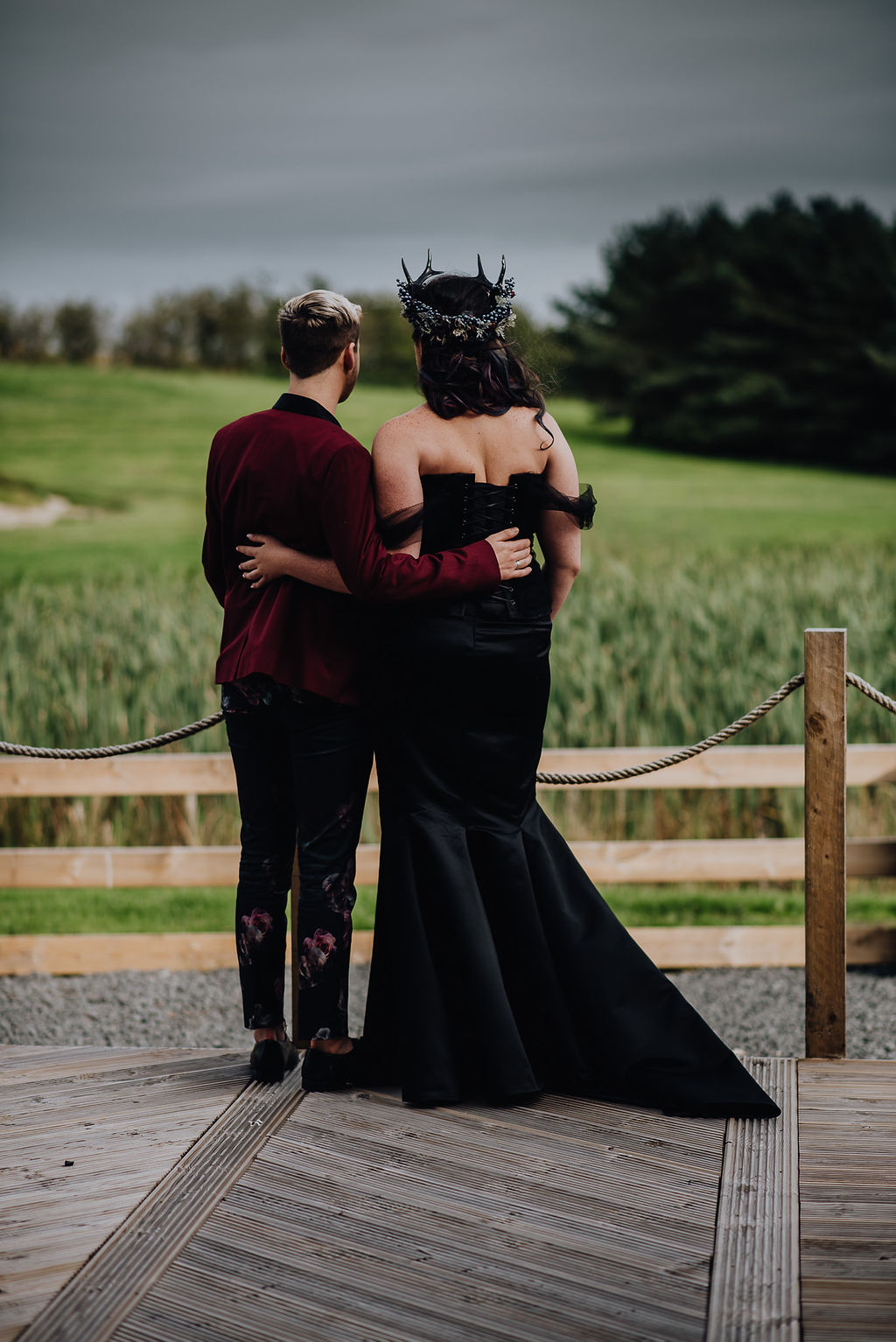 Boho Gothic Shoot With Black Wedding Dress at Roodlea Barn Ayrshire