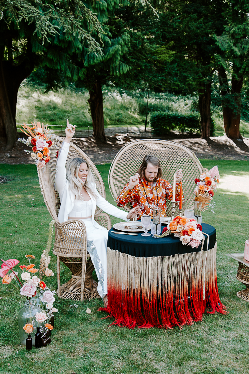 1970s Glam Rock Wedding Inspiration at Marden House Mansion