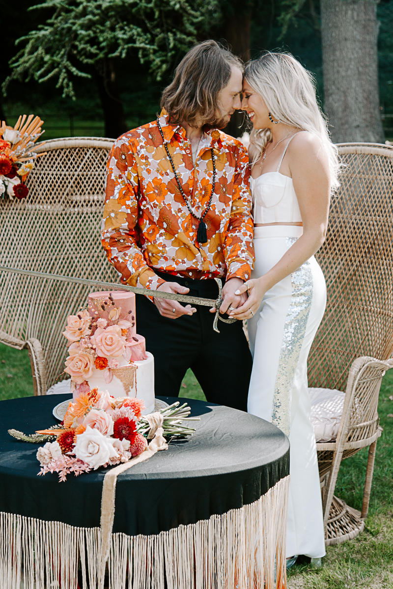 1970s Glam Rock Wedding Inspiration at Marden House Mansion