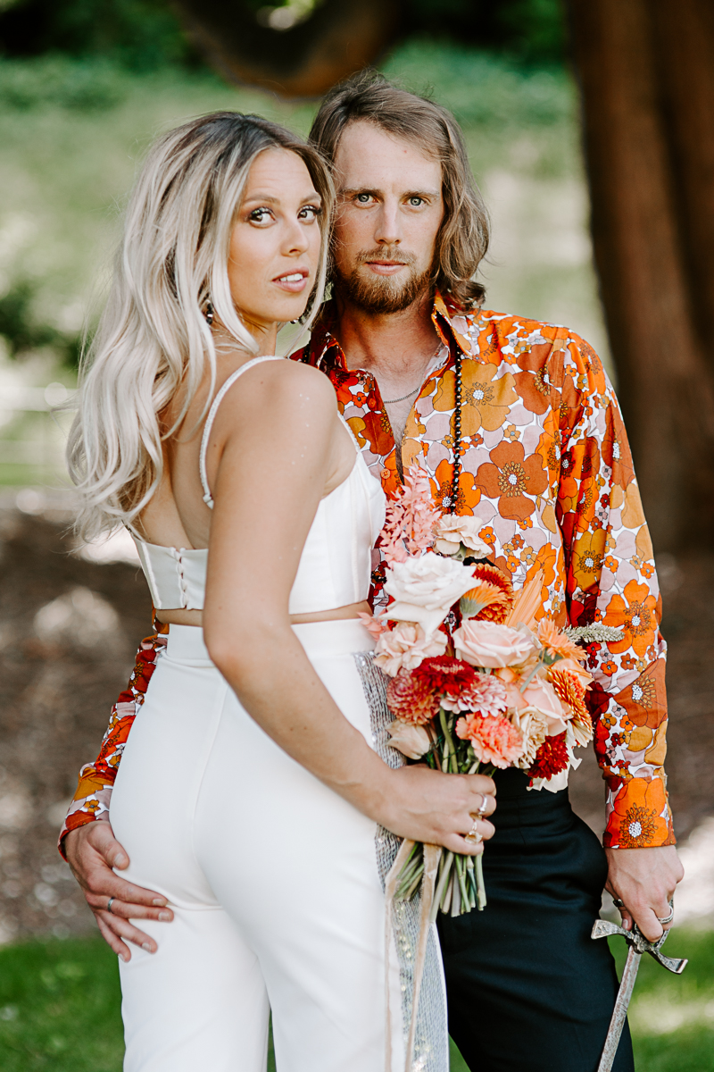 1970s Glam Rock Wedding Inspiration at Marden House Mansion