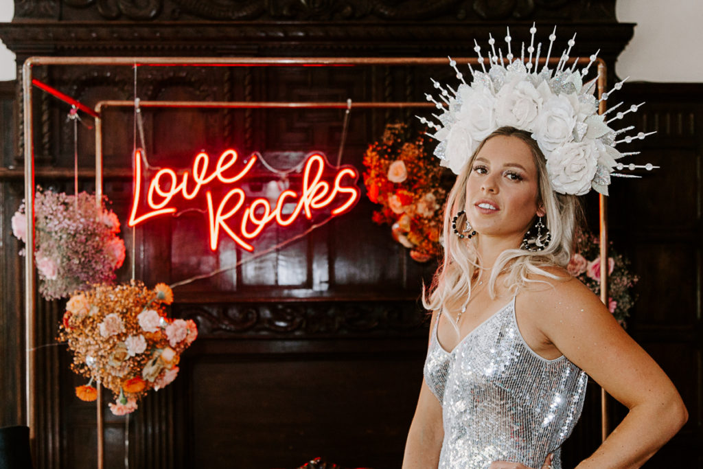 1970s Glam Rock Wedding Inspiration at Marden House Mansion