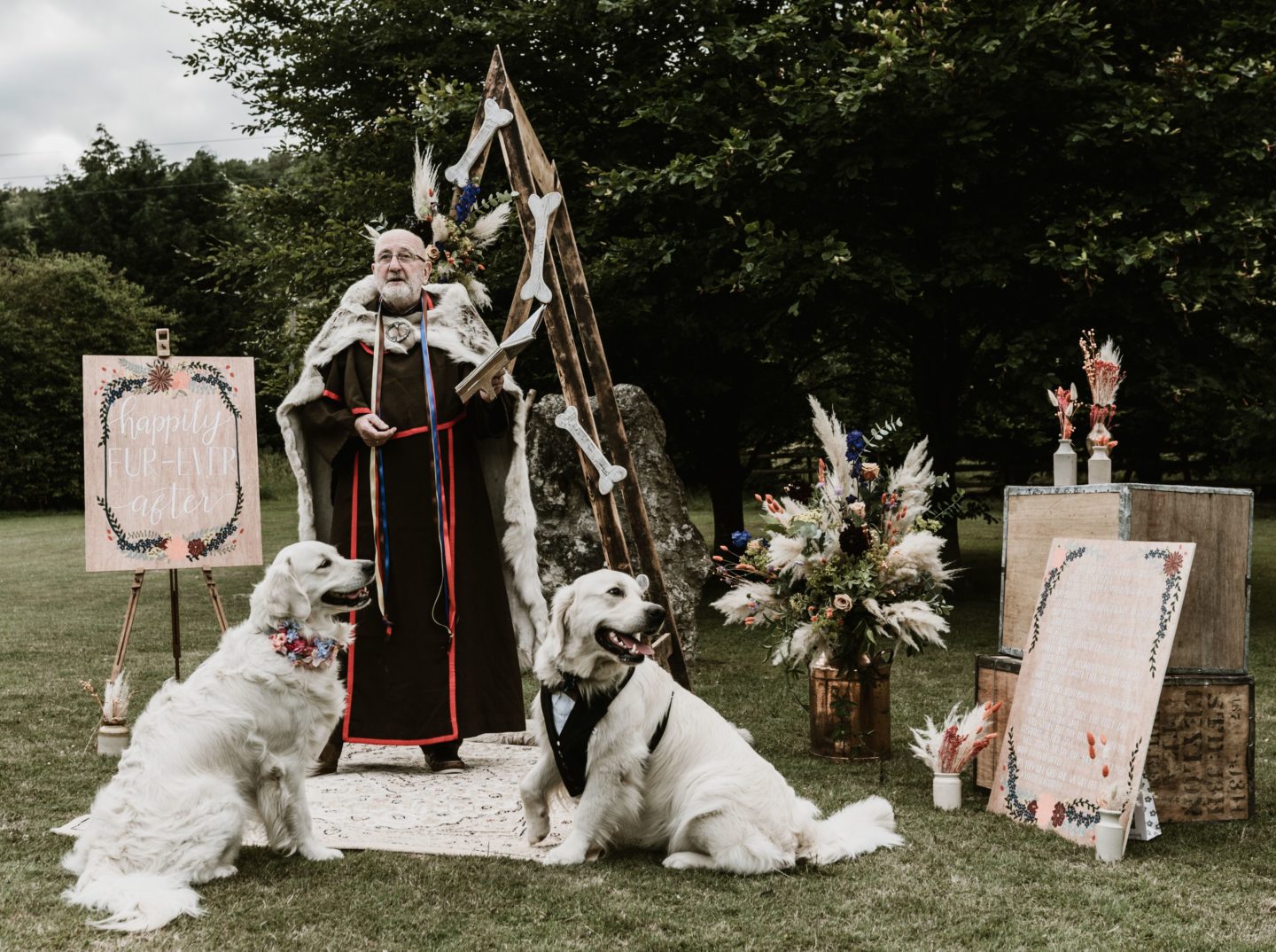 Dog Wedding With Doggy Ice Cream Reception at The Lost Village of Dode Kent