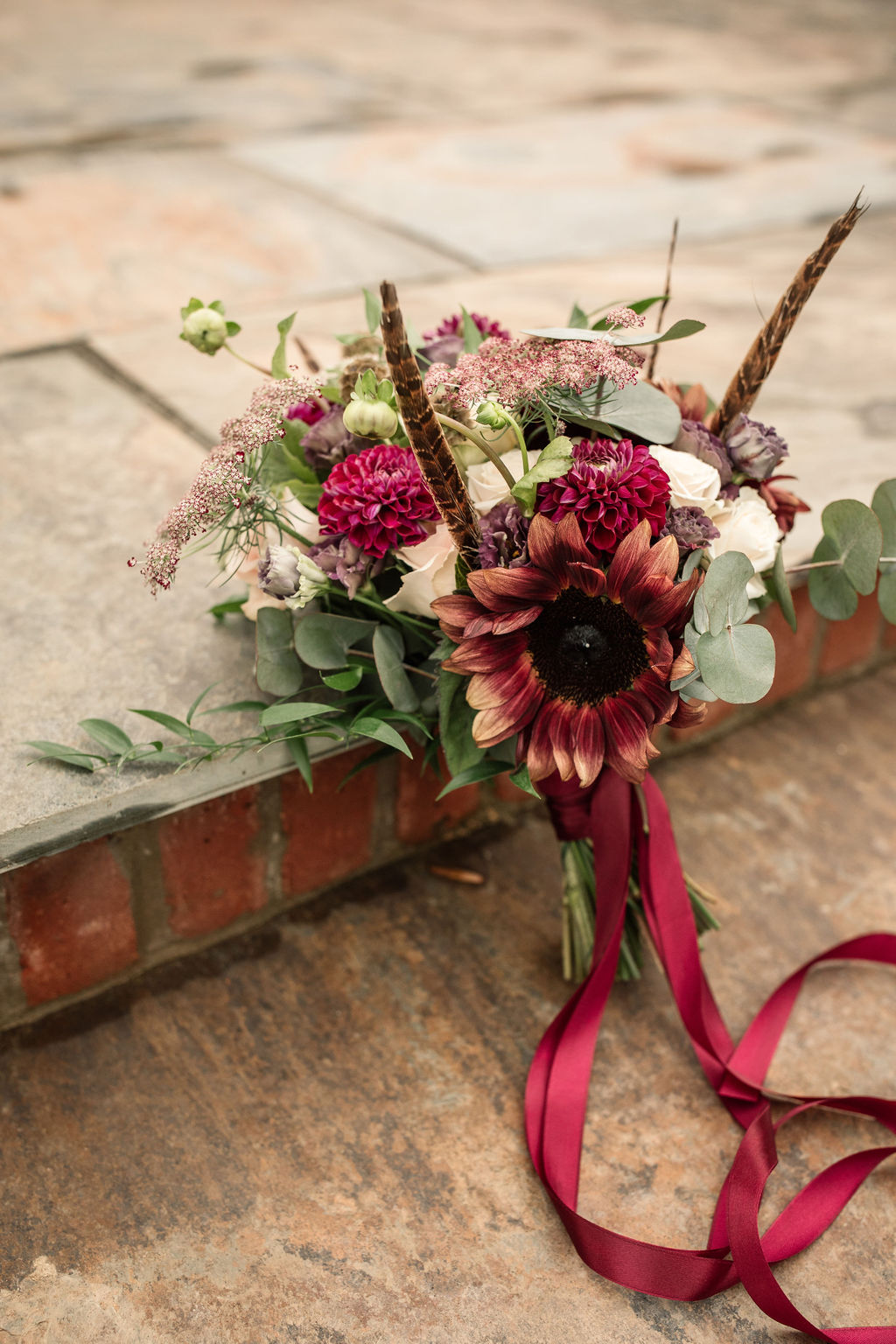 Rustic Boho Wedding with Coloured Wedding Dress at Bunkers Barn