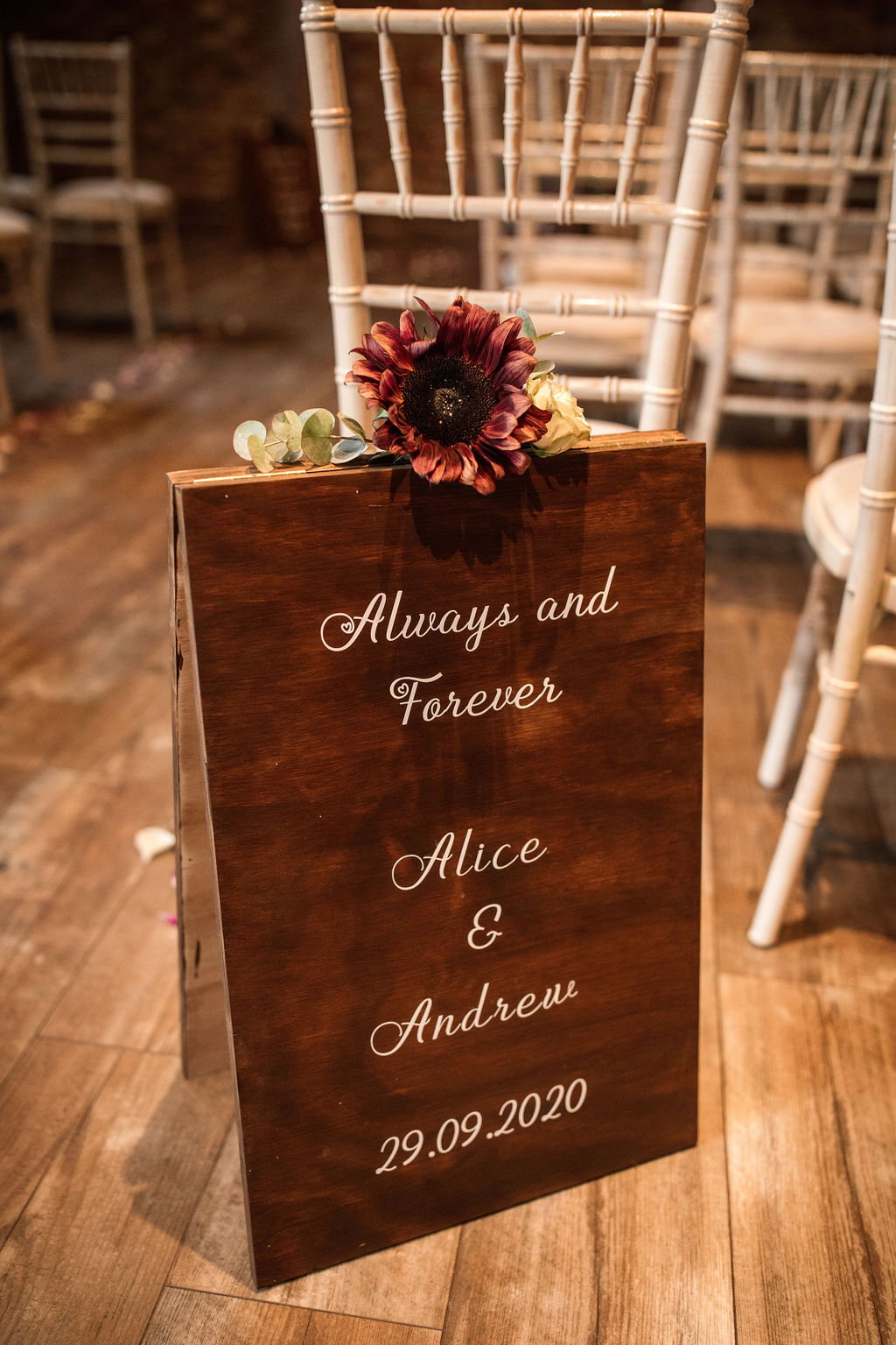 Rustic Boho Wedding with Coloured Wedding Dress at Bunkers Barn