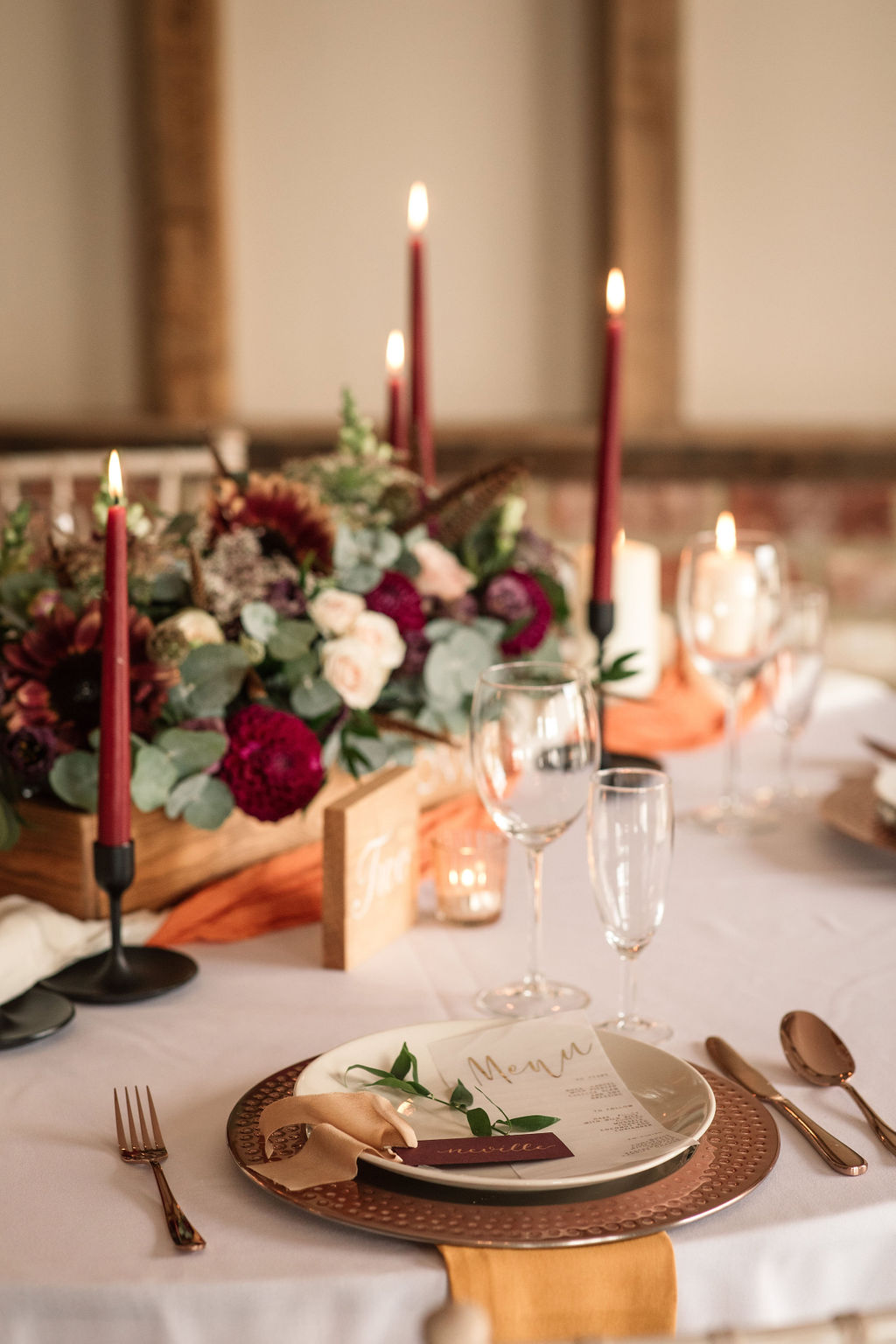 Rustic Boho Wedding with Coloured Wedding Dress at Bunkers Barn