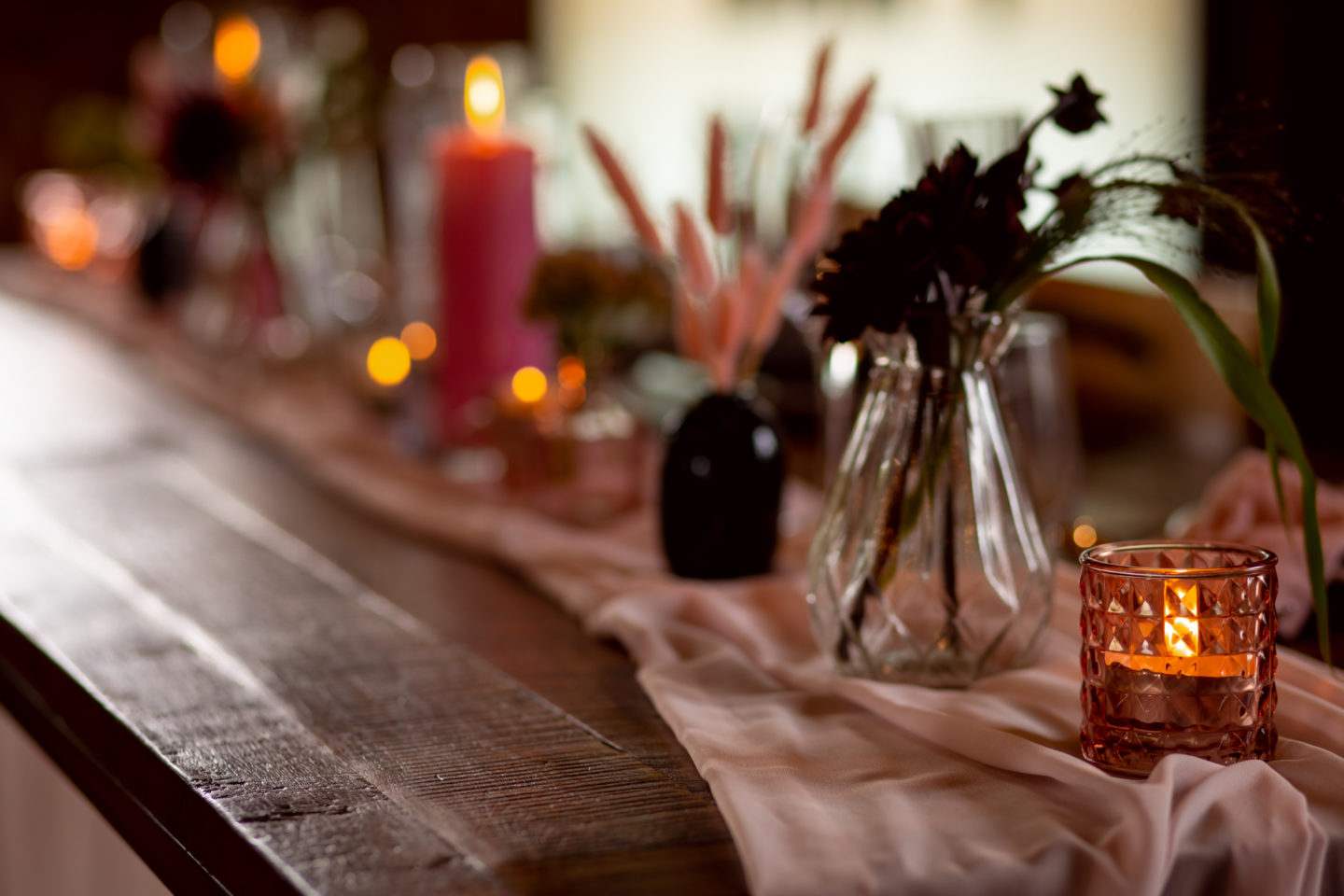 Pink and Black Rock Wedding Inspiration At Haarlem Mill Derbyshire