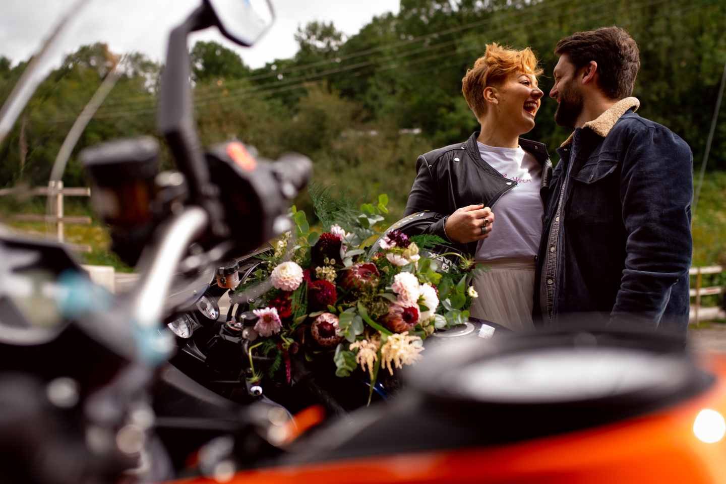 Pink and Black Rock Wedding Inspiration At Haarlem Mill Derbyshire