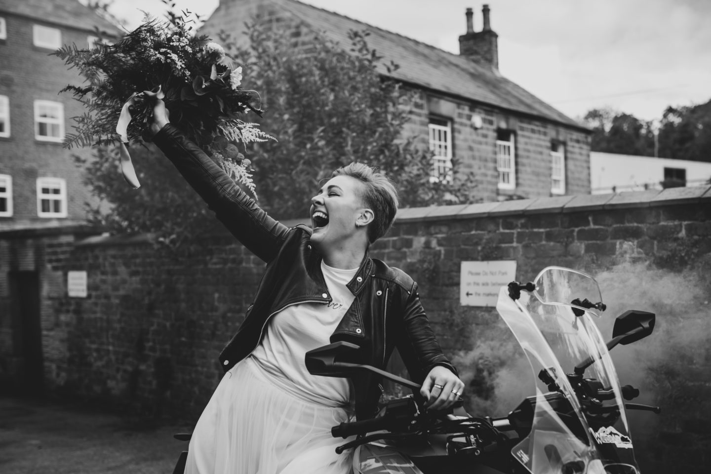 Pink and Black Rock Wedding Inspiration At Haarlem Mill Derbyshire