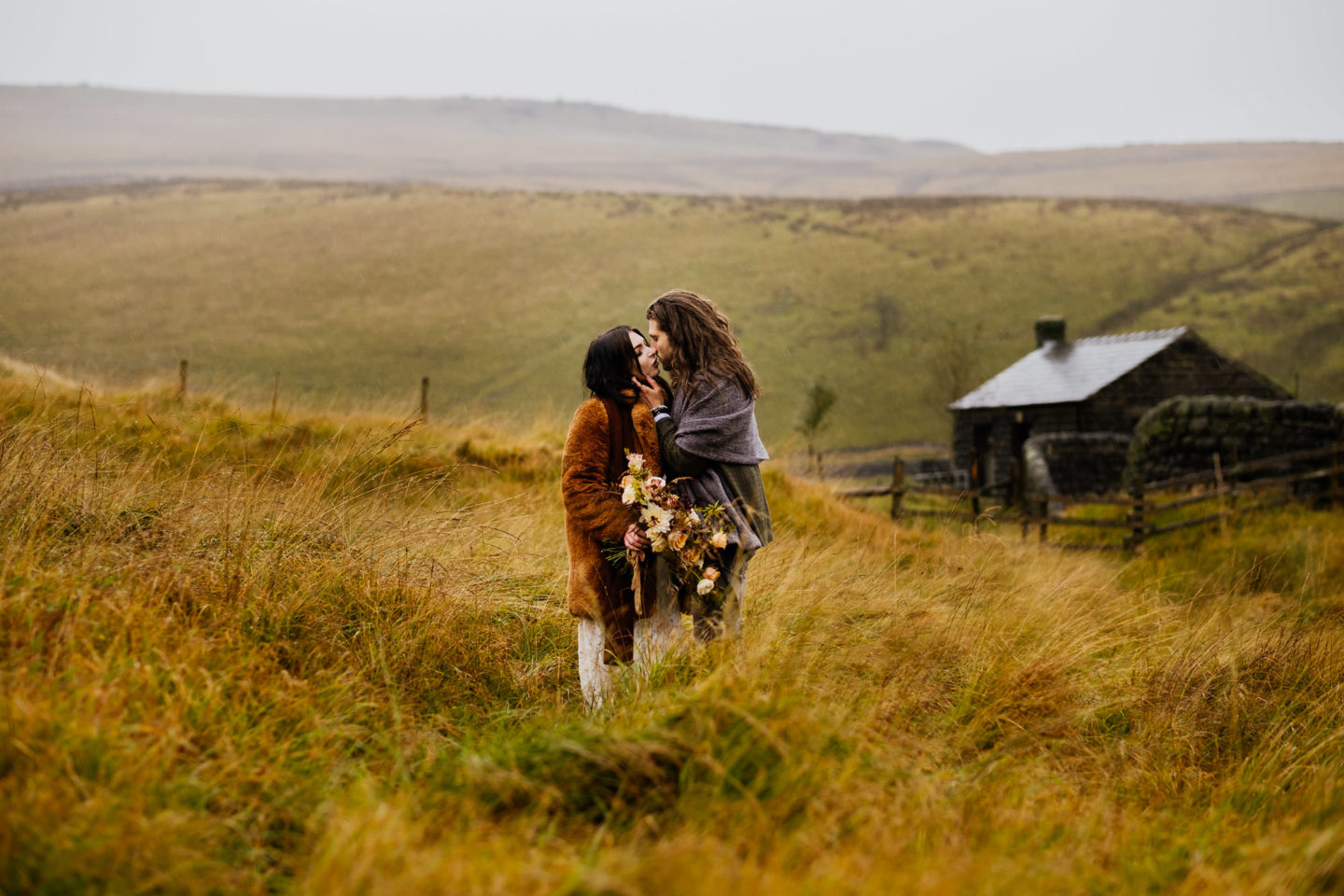 Romantic Intimate Elopement at Saddleworth Moor Yorkshire