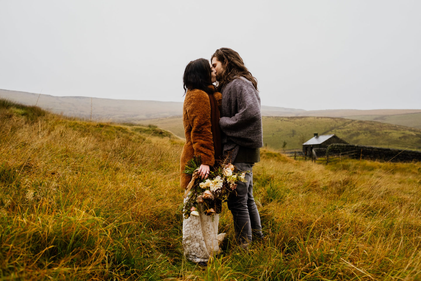 Romantic Intimate Elopement at Saddleworth Moor Yorkshire