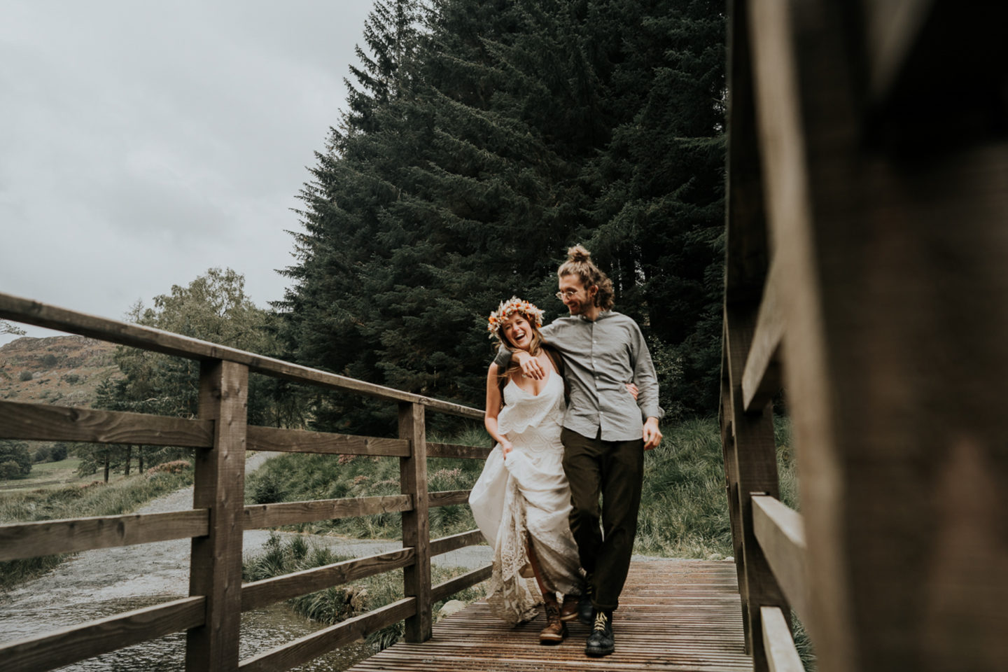 Intimate Lake District Wedding With A Vintage Campervan and Folklore Vibe