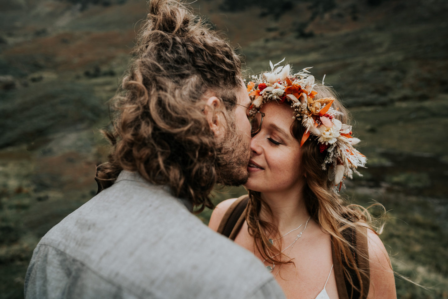Intimate Lake District Wedding With A Vintage Campervan and Folklore Vibe