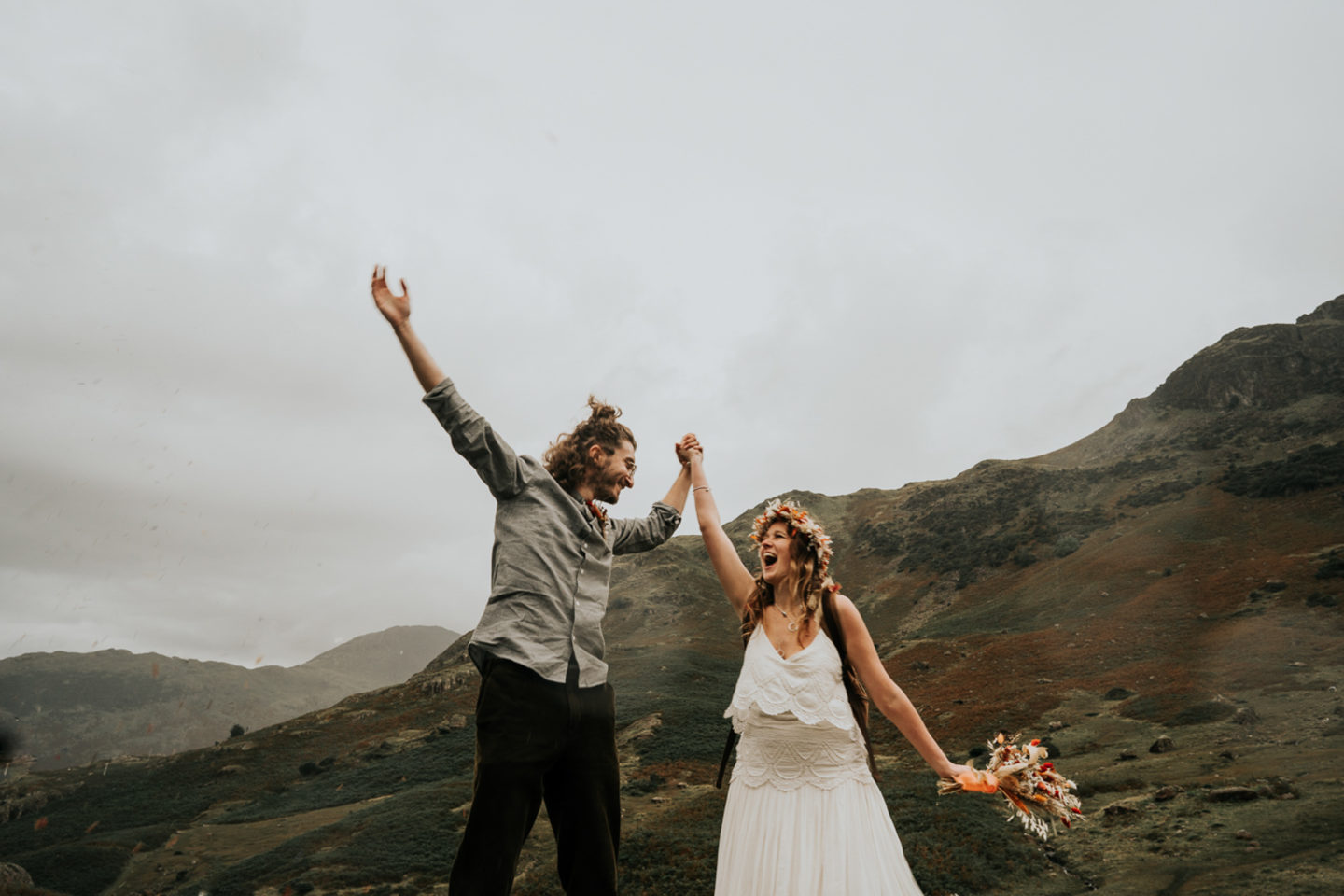 Intimate Lake District Wedding With A Vintage Campervan and Folklore Vibe