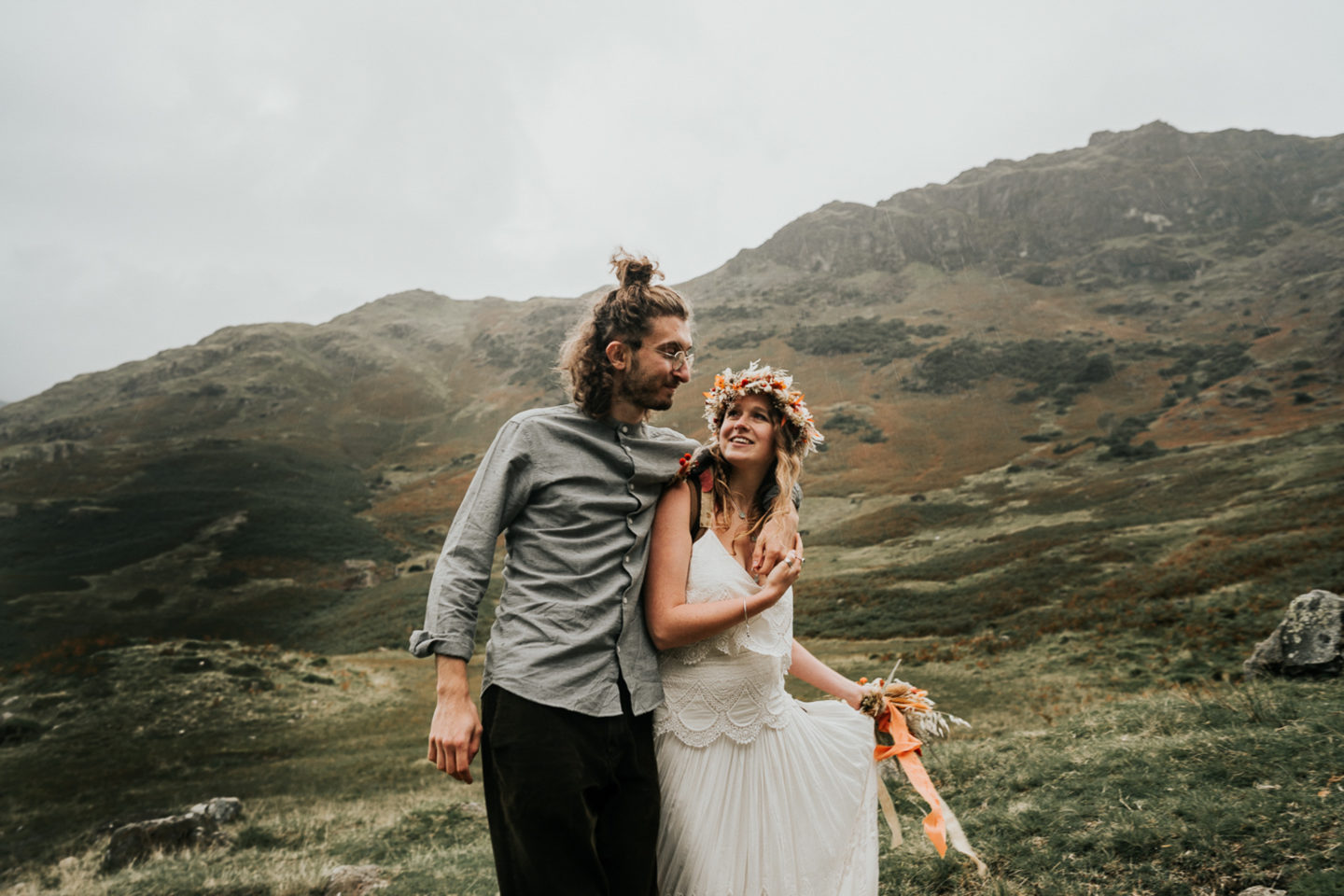 Intimate Lake District Wedding With A Vintage Campervan and Folklore Vibe