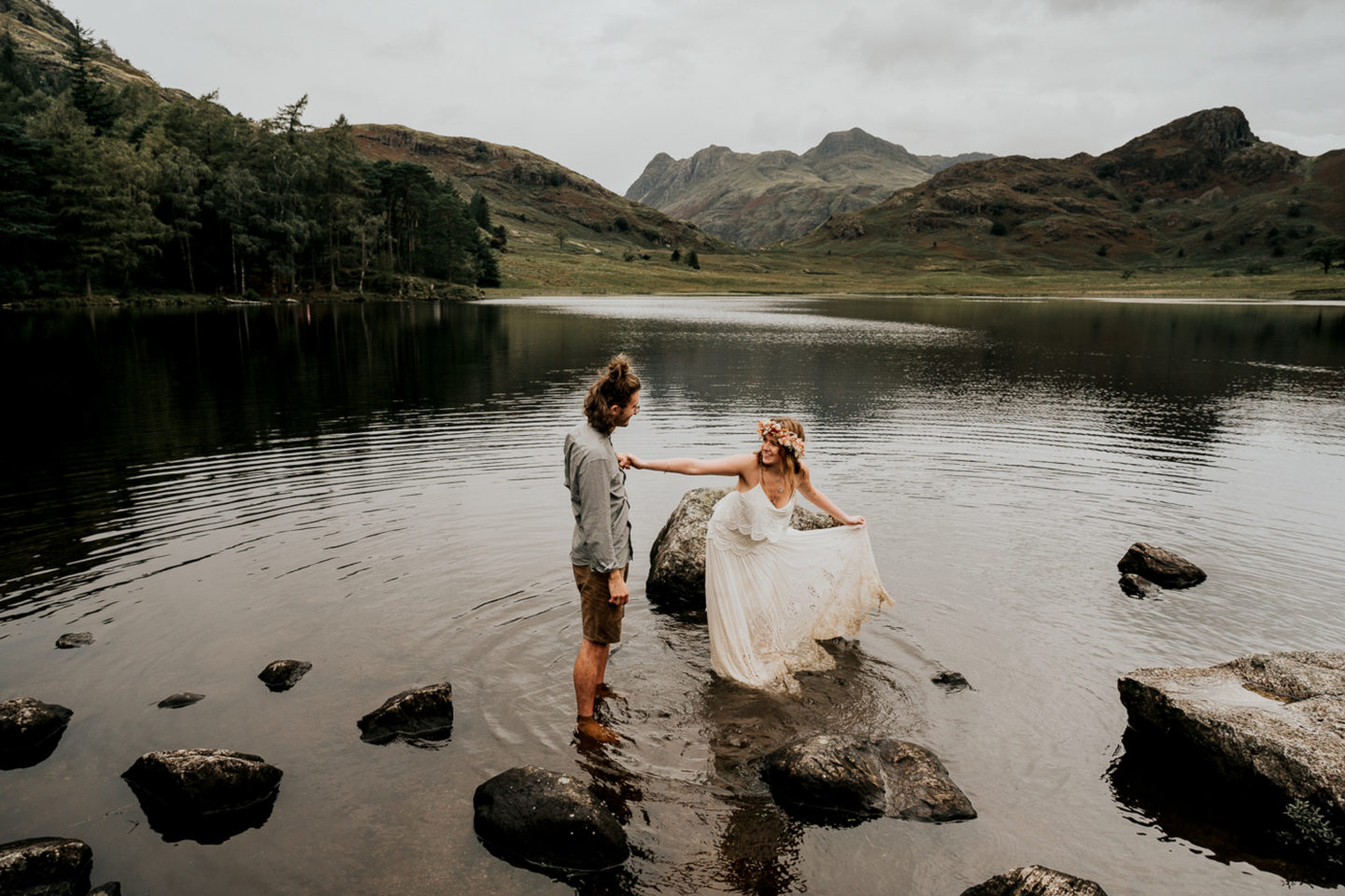 Intimate Lake District Wedding With A Vintage Campervan and Folklore Vibe