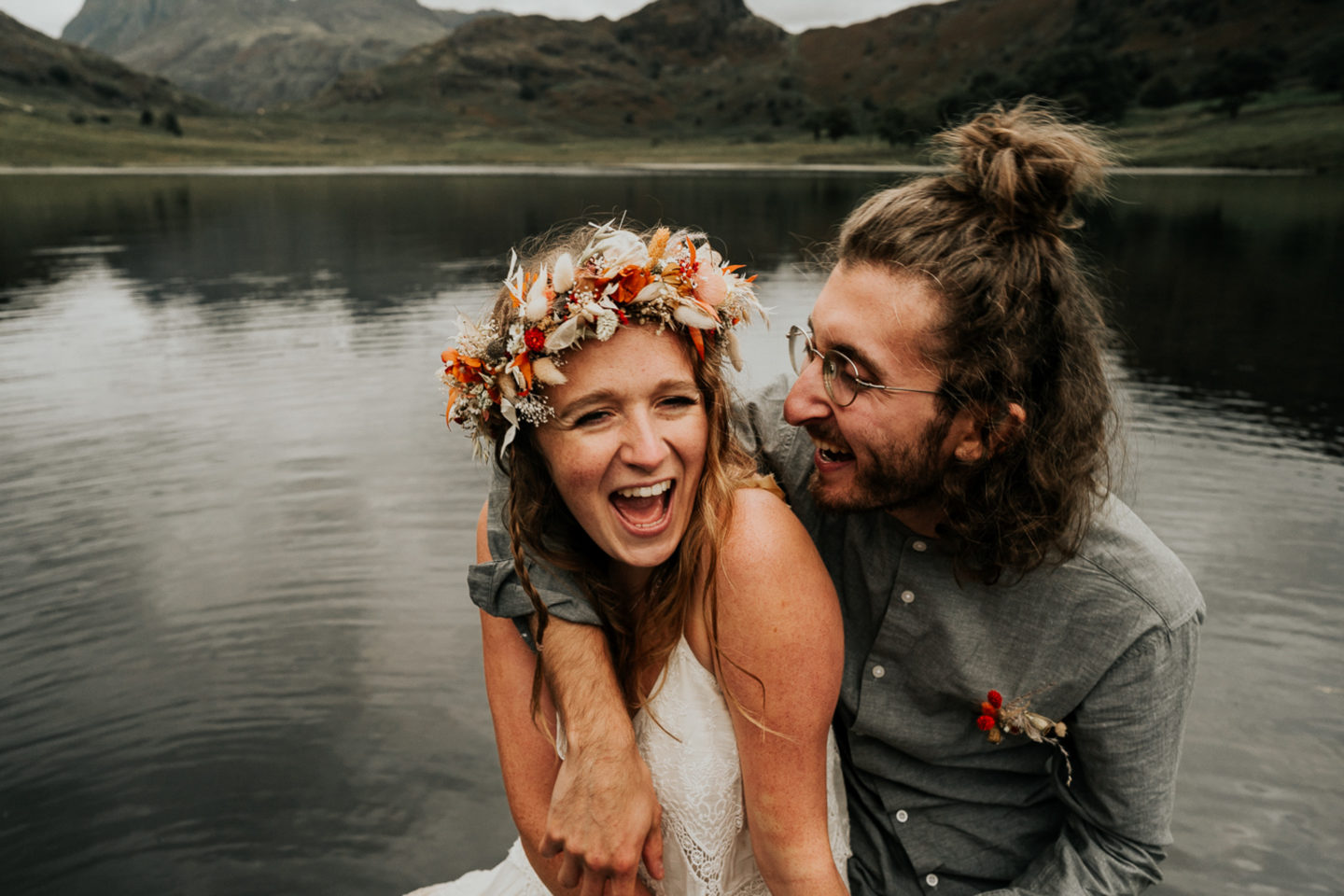 Intimate Lake District Wedding With A Vintage Campervan and Folklore Vibe