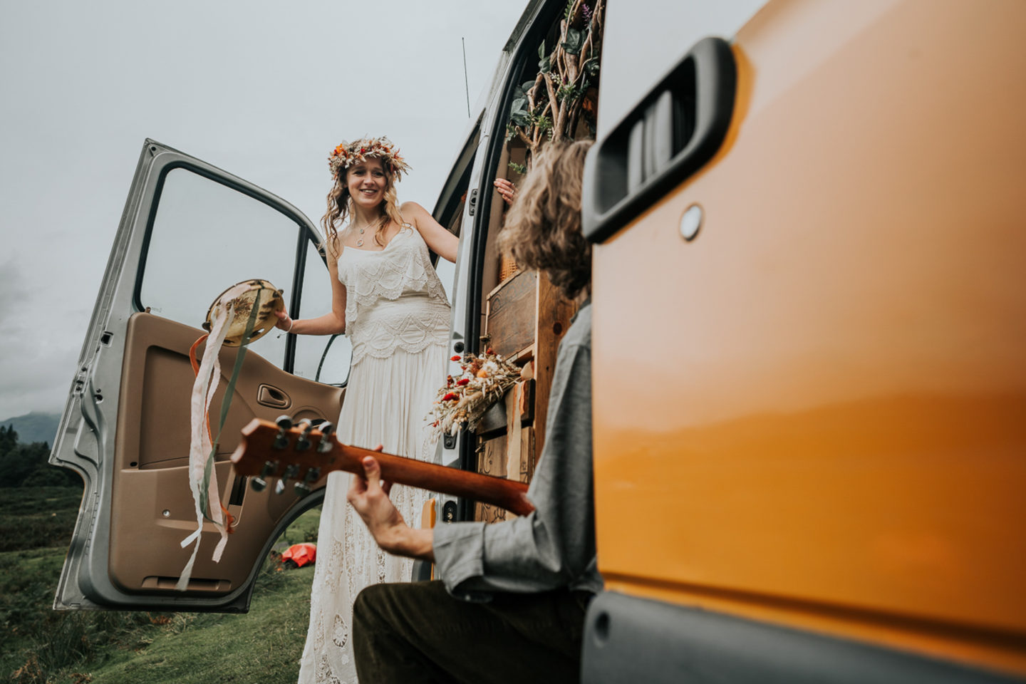 Intimate Lake District Wedding With A Vintage Campervan and Folklore Vibe