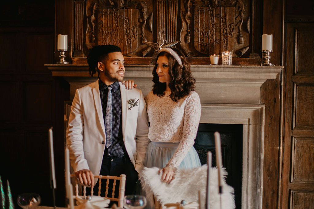 Grown Up Glam Frozen Winter Wedding Inspiration At Pelham House, East Sussex