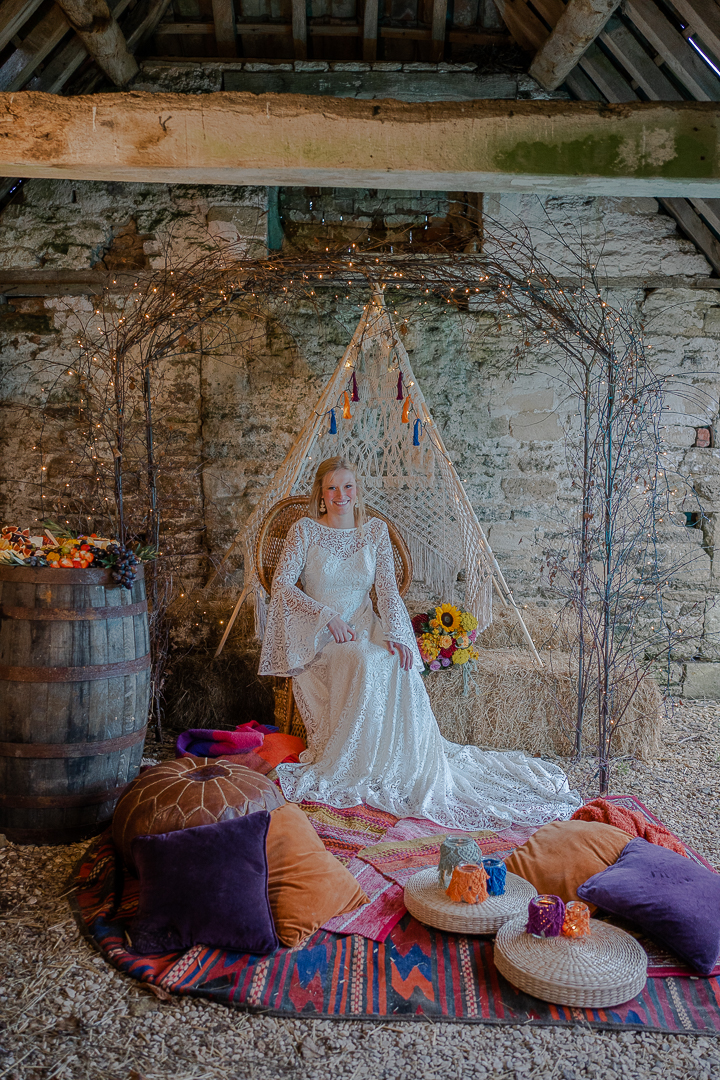 Colour Pop Wedding With Vintage Touches at Wick Farm Bath, Somerset