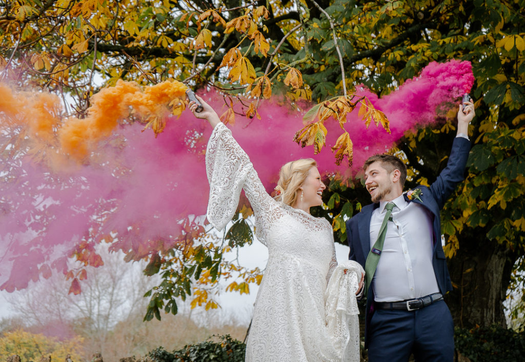 Colour Pop Wedding With Vintage Touches at Wick Farm Bath, Somerset
