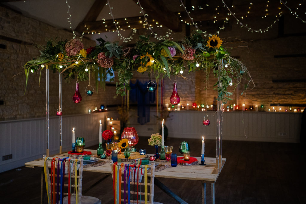 Colour Pop Wedding With Vintage Touches at Wick Farm Bath, Somerset