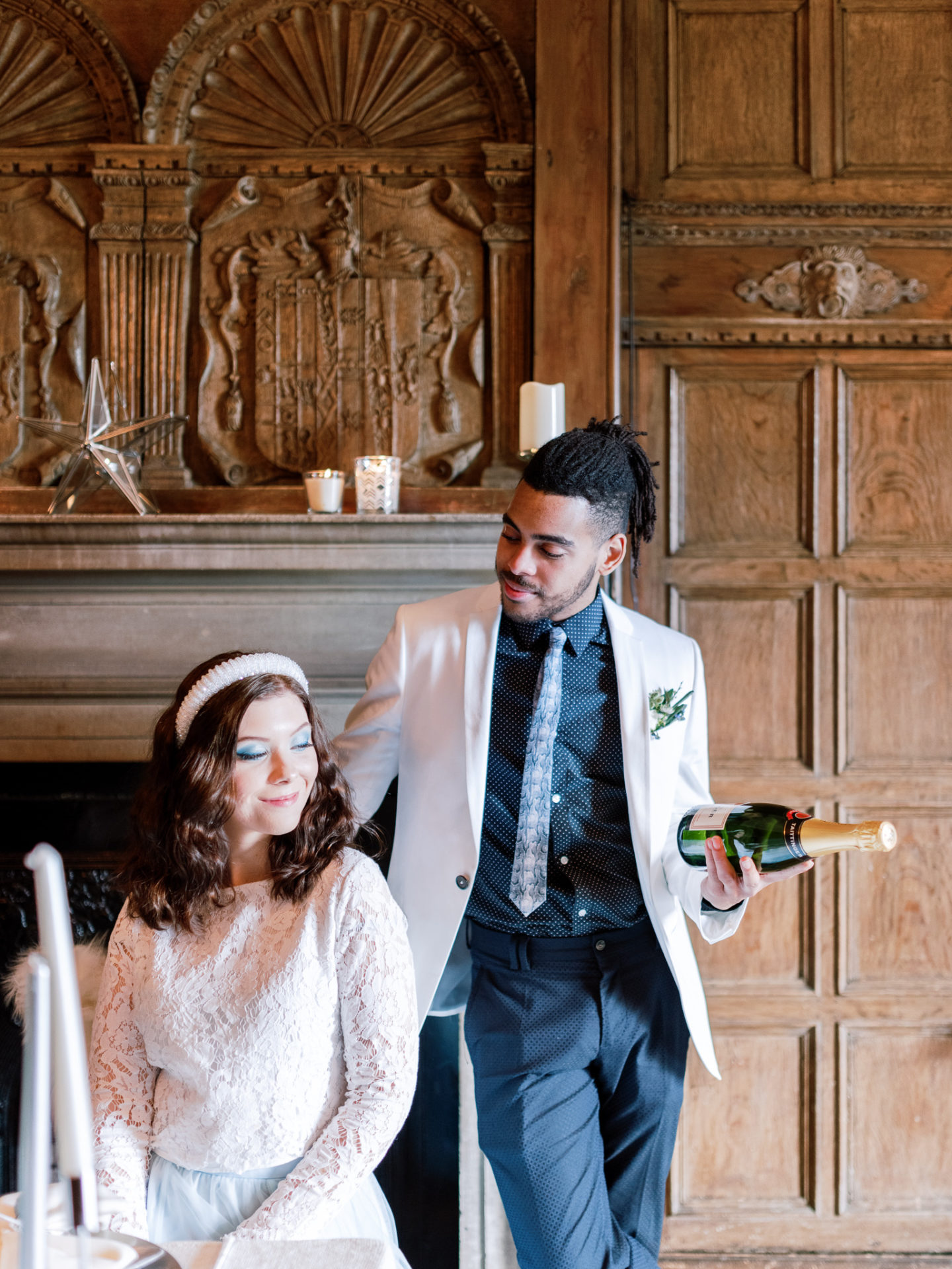 Grown Up Glam Frozen Winter Wedding Inspiration At Pelham House, East Sussex